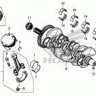 CB650FA Коленчатый вал и поршни