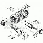GL1800D Коленчатый вал и поршни