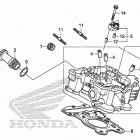 VT1300CX Задняя головка цилиндров