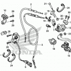 CRF250X Рычаги,тросы и рулевые переключатели