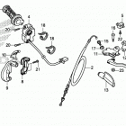 CRF125F Рычаги,тросы и рулевые переключатели