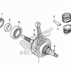 CRF125F Коленчатый вал и поршни