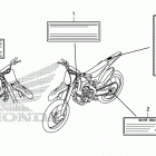 CRF250R Лейбл предостережения