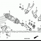 CB1100CA Gearshift drum@gearshift