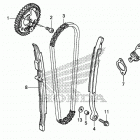 CRF450X Цепь ГРМ и натяжитель