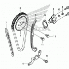 CRF150F Цепь ГРМ и натяжитель