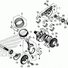 CRF1000A Коленчатый вал и поршни