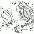 CRF250R Крышка картера правая