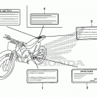 CRF125F Лейбл предостережения