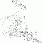 GSX,S1000A YA AZ Rear wheel (gsx-s1000azl9 e28)
