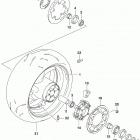 GSX,S1000FA,FYA,FZA Rear wheel (gsx-s1000fzal9 e03)