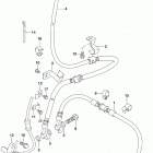 SV650,A,XA Front brake hose (sv650l9 e33)