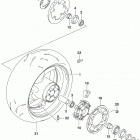 GSX,S1000A YA AZ Rear wheel (gsx-s1000yal9 e28)