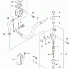 SV650,A,XA Rear master cylinder (sv650l9 e33)