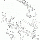 DR,Z400SM Механизм  переключения передач