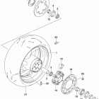 GSX,S1000A YA AZ Rear wheel (gsx-s1000azl9 e03)