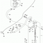 GSX,S750 Rear master cylinder (gsx-s750l8 e33)