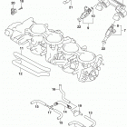 GSX,R600 Throttle body hose  /  joint (gsx-r600l8 e28)