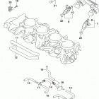 GSX,R600 Throttle body hose  /  joint (gsx-r600l7 e03)