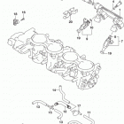 GSX R750 Throttle body hose  /  joint (gsx-r750l7 e28)
