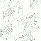 GSX R600 Fuel tank cover