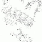 GSX R600 Throttle body hose  /  joint (gsx-r600l5 e03)