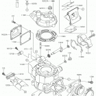 KX85 (KX85CKF) Cylinder head  /  cylinder