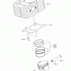 KLX140G Цилиндр(ы) /  поршень