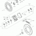 KLX140L Задняя ступица колеса