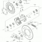 KLX140G Задняя ступица колеса