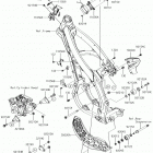 KX450F Рама ,крепежные детали