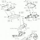 Ninja H2 SX (ZX1002AJF) Боковые крышки  /  крышка цепи