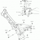 KLX110 Крепление двигателя