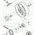 Ninja ZX-6R Заднее колесо  /  цепь