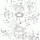 KX85 Cylinder head  /  cylinder