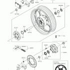 Ninja 300 ABS (EX300BHFB) Заднее колесо  /  цепь