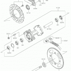 KLX140 Задняя ступица колеса
