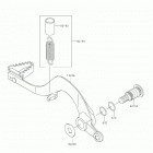 KX450 Педаль тормоза