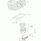 KLX140 Цилиндр(ы) /  поршень
