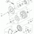 KLX110L Задняя ступица колеса