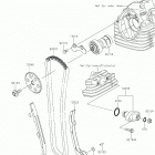 KLX140 Распредвал(ы)  /  натяжитель