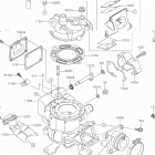 KX100 Cylinder head  /  cylinder