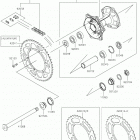 KX450 Задняя ступица колеса