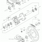 KX100 Задняя ступица колеса