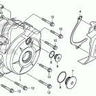 CRF110F AC Крышка картера левая