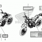 CRF450RL AC Предупредительные таблички