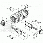 GL1800 2AC Коленчатый вал и поршни