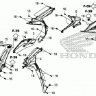CBR500RA Обтекатель средняя часть