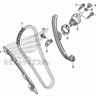 CRF250F A Цепь ГРМ и натяжитель