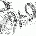CRF450RL AC Крышка картера правая